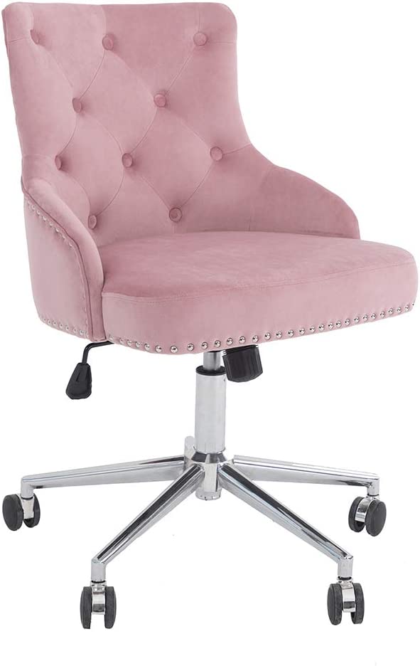 Pink Velvet Computer Chair from Amazon
